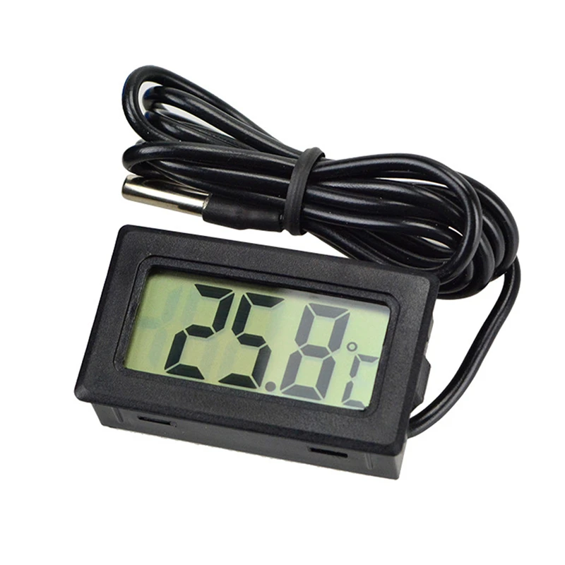 1pc Mini peces de acuario Tanque De Agua LCD Digital de contador de Sensor de temperatura termómetro impermeable Sonda de nevera termómetros