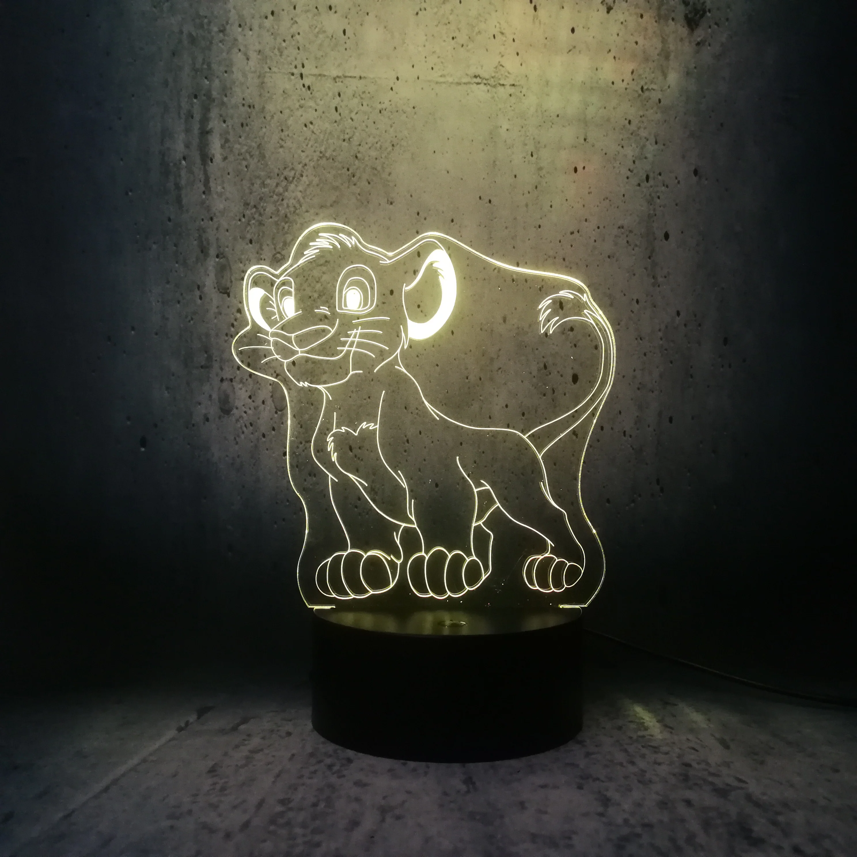 3d светодиодная лампа для детского льва Simba подарок любителей кино Ночной
