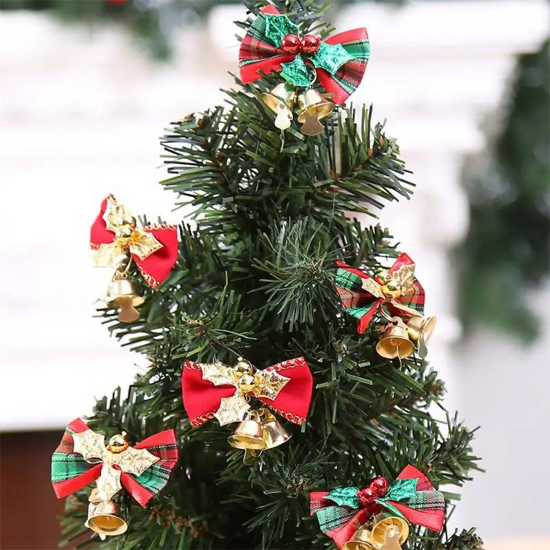 New Christmas Ornaments Christmas Bow Hanging Bells Christmas Gifts Decoration Christmas Tree Garland Decoration Accessories 1