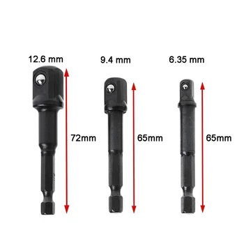 

1/4 3/8 1/2 Extension Bar Drill Hex Bit Socket Adapter 105 Angle Adapter Drill