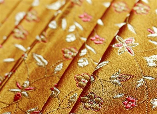 Yellow Цветочный узор полиэстер жаккардовая парча ткань для DIY китайский стиль юбка Ткань сумка наволочка ткань - Цвет: Yellow