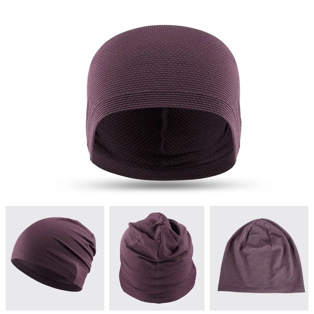 beanie cap for men Summer Beanie Hat Women Men Solid Mesh Breathable Turban Headscarf Headwear Baggy Cap Headwrap Hairband Bonnet Skullies Caps orange skully hat