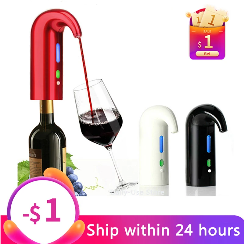 Electric Wine Dispenser Electric Wine Aerator Decanter with Wine Pump Vacuum Stopper Red Gift for Wine Lovers Automatic Wine Aerator Pourer