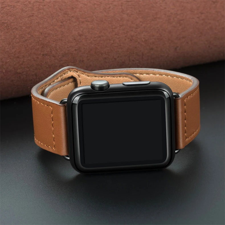 leather loop strap for apple watch band 44mm 42mm 40mm 38mm iwatch apple watch 5/4/3/2/1 watchband Genuine leather bracelet