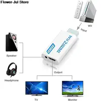 Volle HD 1080P Wii zu HDMI-kompatibel Konverter Adapter Wii2 HDMI-kompatibel Konverter 3,5mm Audio für PC HDTV Monitor Display