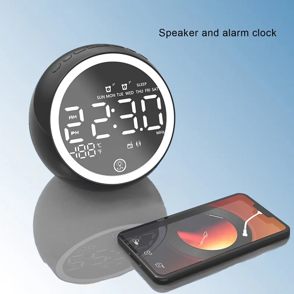 

2020 Hotsale X10 Alarm Clock Wake Up Light Sleep Aid Digital Snooze Alarm Clock with Fm Radio Wireless 5.0 Speaker Dropshipping