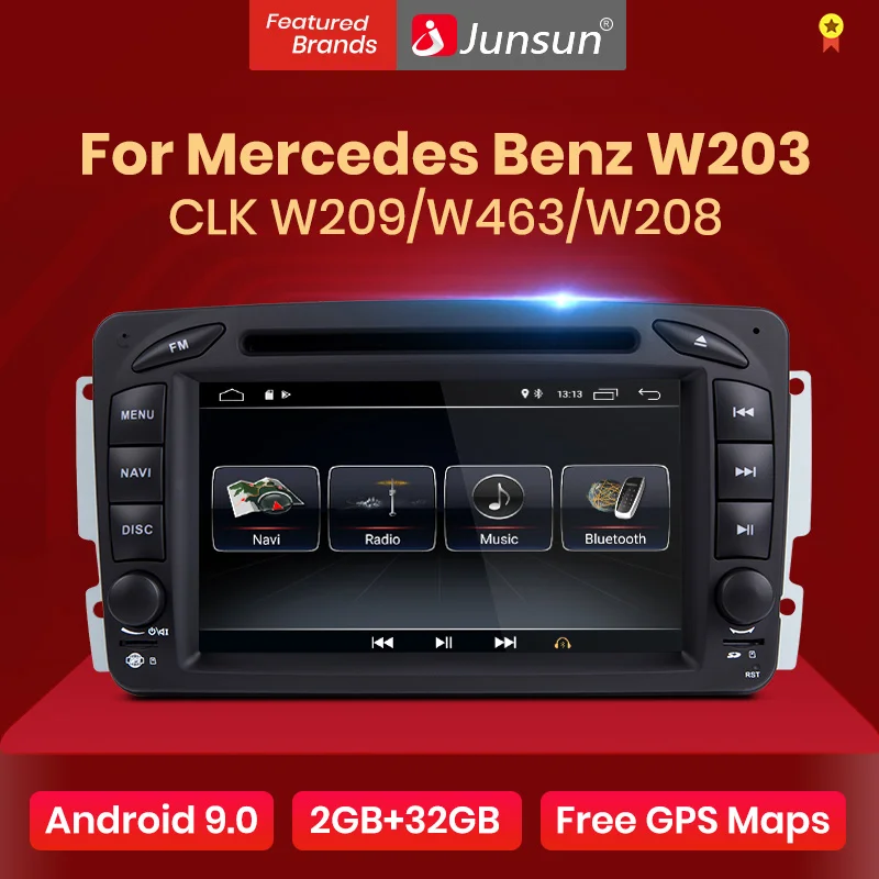 Junsun Android 9 0 DSP 4G + 64G для Mercedes Benz W203 CLK W209 W463 W208 автомобильный мультимедийный плеер