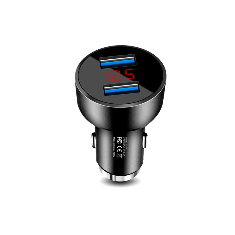 Универсальный 5 в автомобильный прикуриватель разъем 3.4A двойной порт USB быстрая зарядка молоток молдинг авто зарядное устройство для мобильного телефона