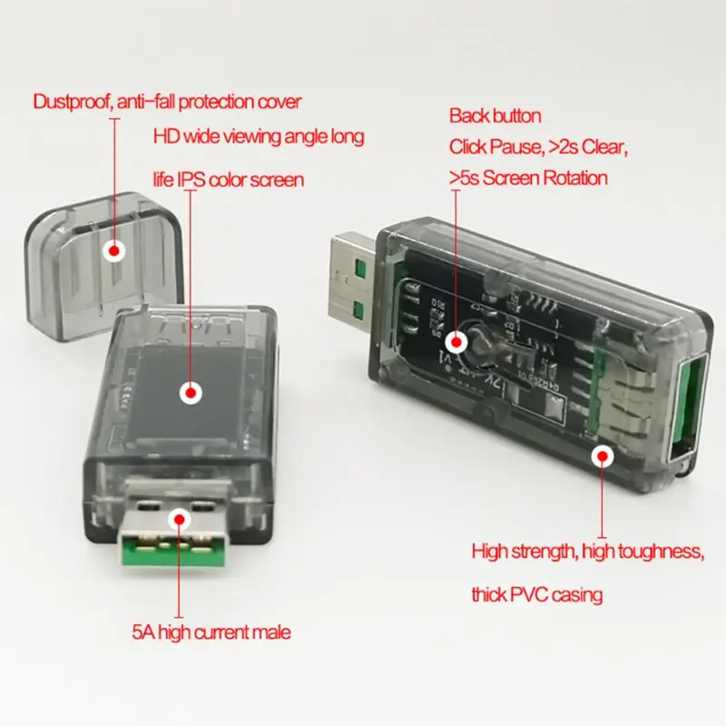 Цифровой USB тестер QC 2,0 3,0 FCP AFC DCP Быстрый Определитель уровня заряда DC 3,7 V~ 30V 0-5A