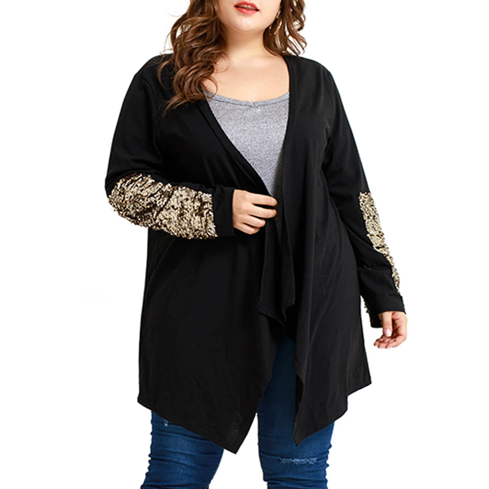 sequin plus size cardigan