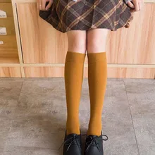 Autumn Winter Calf Socks Women Japanese Korea Half-legged Pile Socks Solid Color High Elastic Socks