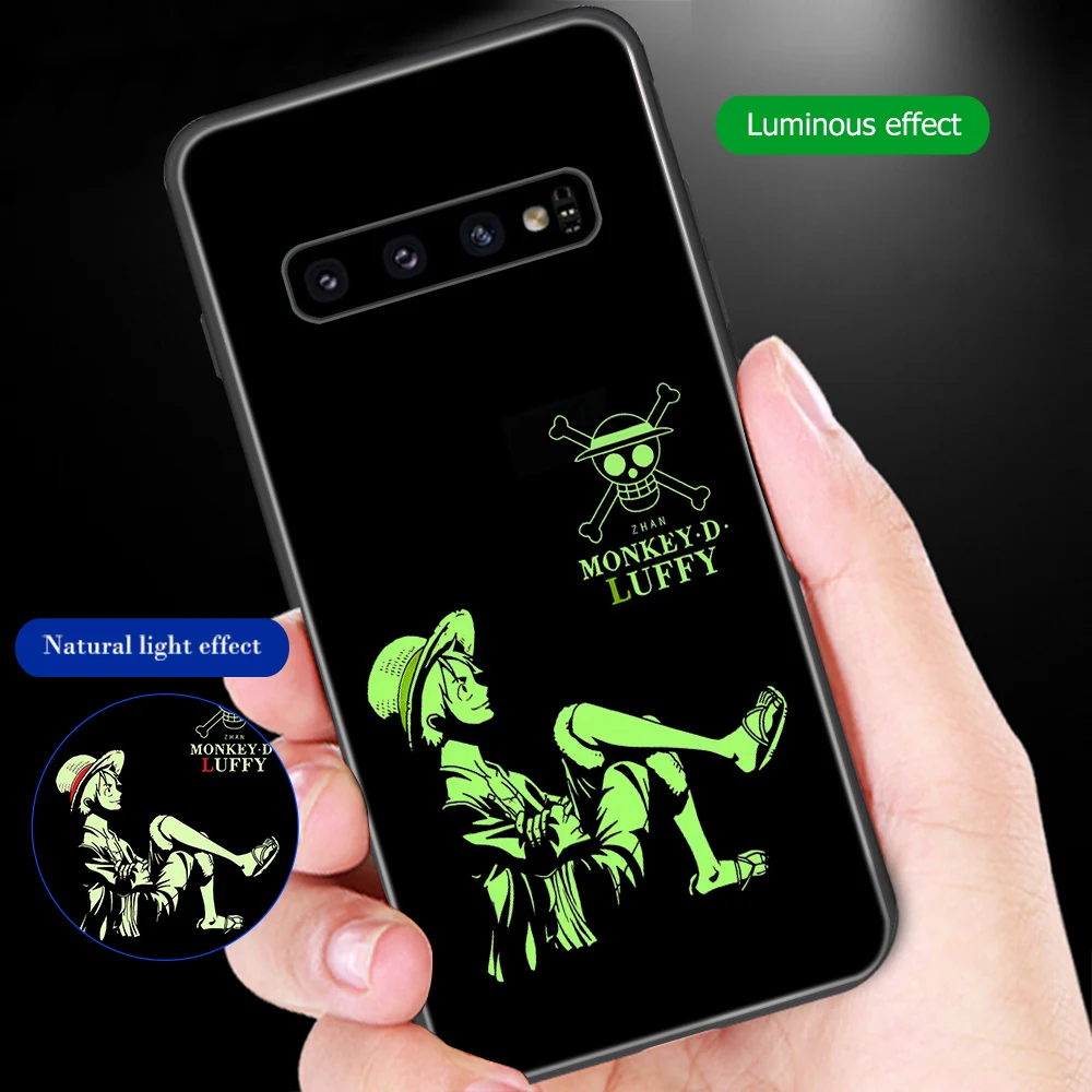 Ciciber цельные чехлы для телефонов Samsung Galaxy S10 S9 S8 Plus Note 8 9 S10e + Светящееся Стекло