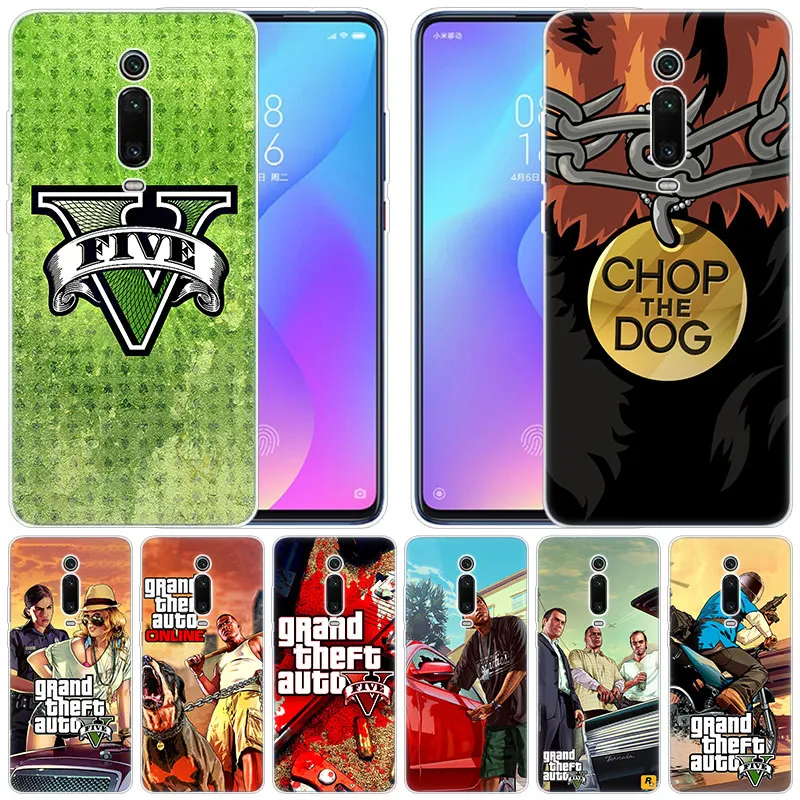 Роскошный силиконовый чехол GTA 5 Game для Xiaomi Pocophone F1 Mi 9T Pro CC9 CC9E 9 9SE 8 A3 A2 Lite A1 5X 6X Mix3 Play