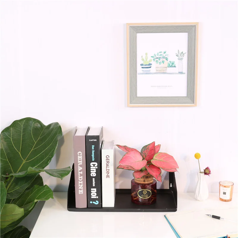 

Northern European-Style Wall Bookshelf Storage Shelf A- line Partition Iron Art Commodity Shelf Wall Hangers Bedroom Wall Decora