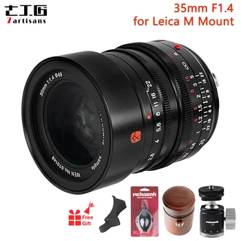 

7Artisans 35mm F1.4 M-M Lens Manual MF Camera Lens for Leica M Mount Cameras to M240 M3 M6 M7 M8 M9 M10