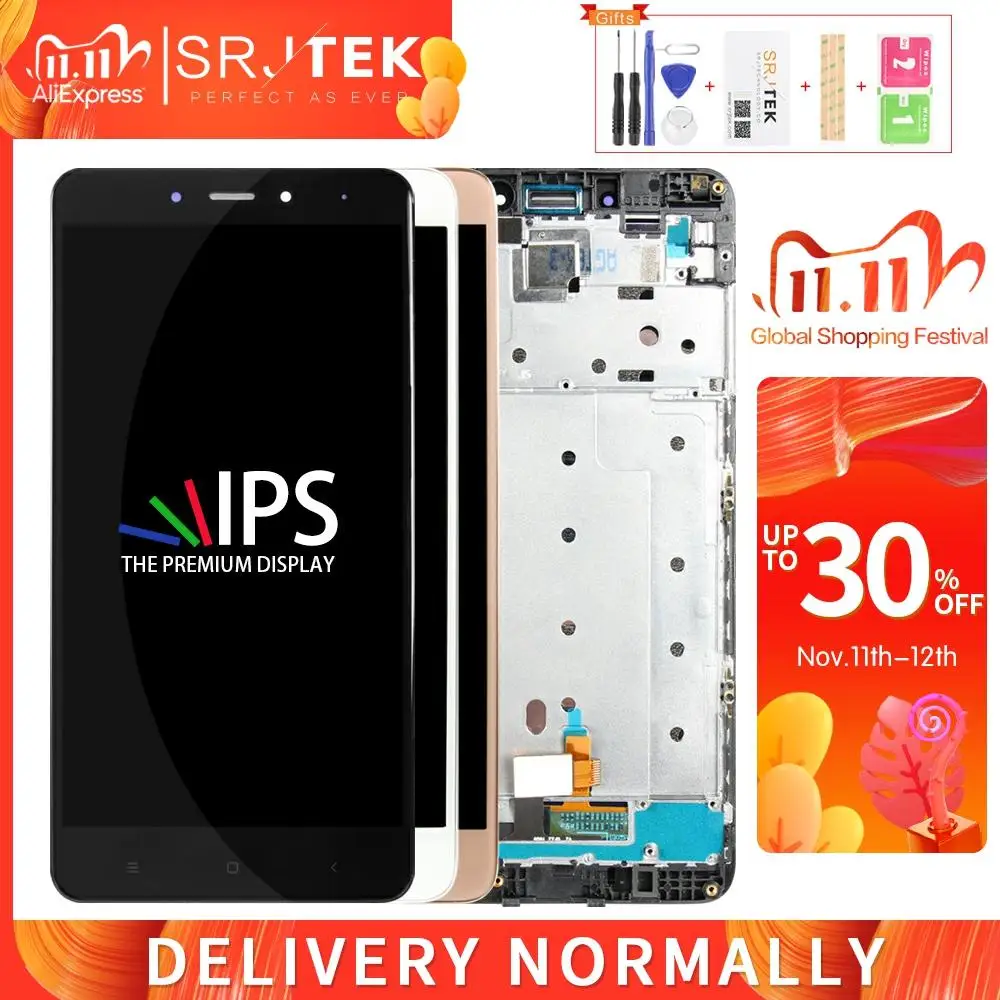 Для Xiaomi Redmi Note 4 LCD матрица сенсорный экран дигитайзер сборка Рамка для дисплей 4G