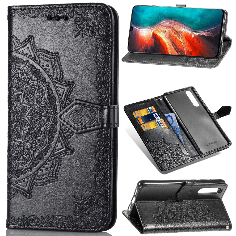 

GKK Case for Huawei P30 Pro Lite P Smart Z 2019 Case Magnetic Clasp Bag Stereoscopic Pattern Cover for Y9 Prime 2019 Coque Funda