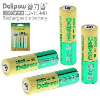 

Delipow 4pcs AA 1.2V 1000mAh Ni-Mh LSD Rechargeable Battery with Safety Relief Valve for Toys /Game /MP3 /Toys /CD WALKMAN