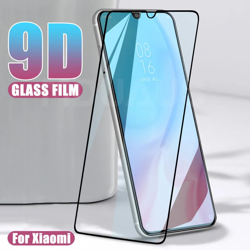 

9D Protective Glass on the For Xiaomi Mi 9 8 SE 9T Pro CC9 CC9E A3 A2 Lite Play F1 Tempered Screen Protector Glass Film Case