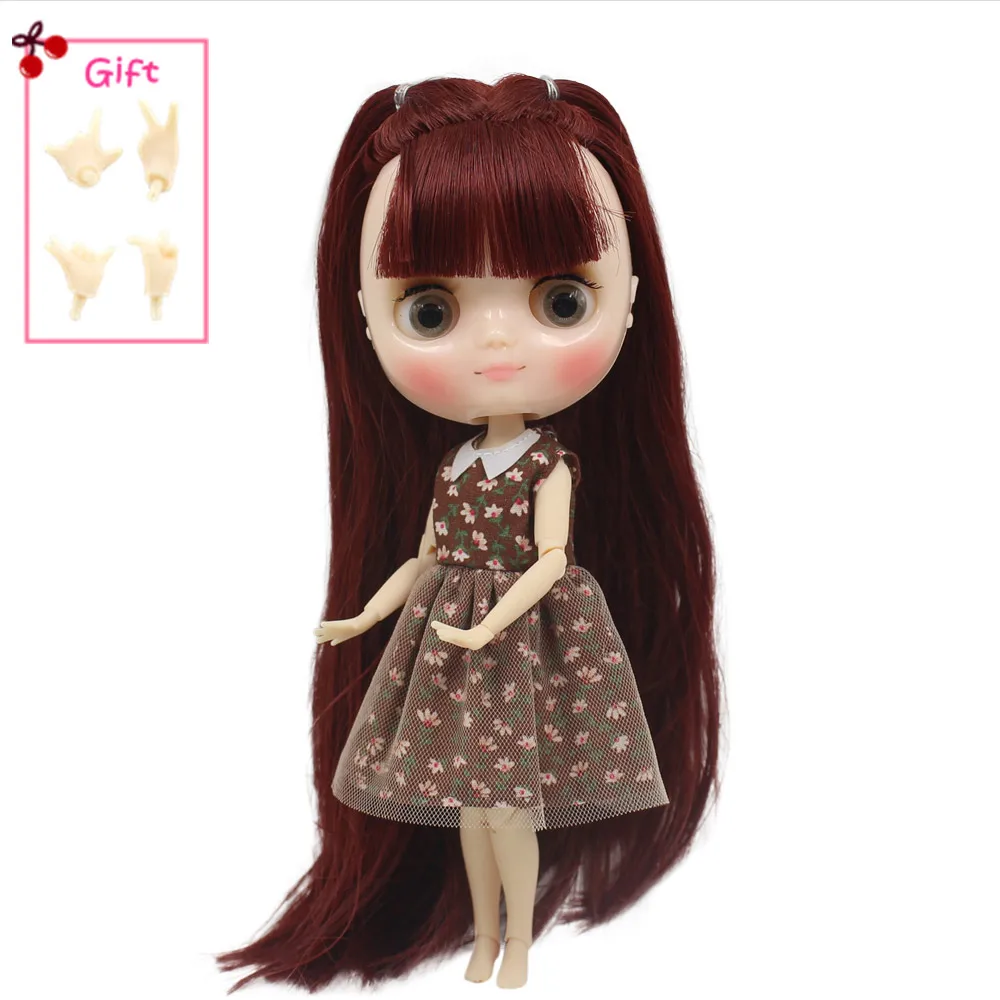 

ICY DBS Middie Blyth doll Series No.210BL0362 Wine Red hair with bangs natural skin 1/8 bjd