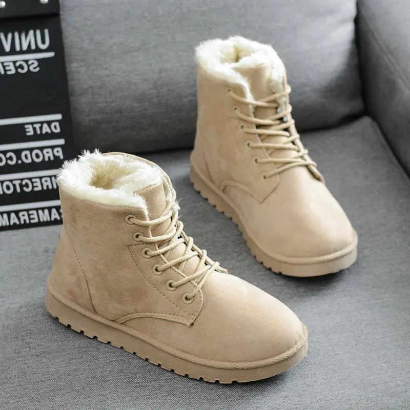 

Women's Shoes Snow boots Ladies Winter Flock Warm Boots Martinas Ankle Boots Short Bootie Slip-On Outside Shoes Botas