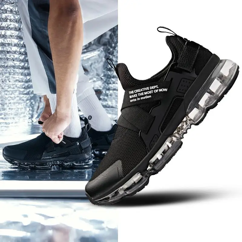 Мужские кроссовки, новинка, с воздушной подушкой, zapatillas hombre, удобная мужская спортивная обувь, кроссовки - Цвет: Черный