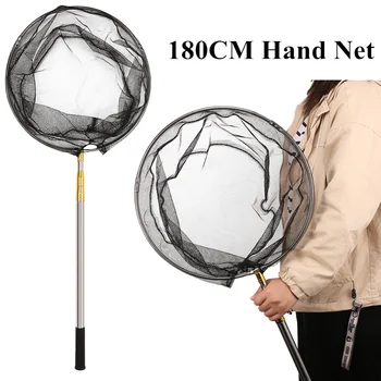 

Fishing Net Extendable Positioning Stainless Steel Fishing Net Foldable Dip Net Fishing Hand Net Pocket Fishing Gear Accessories