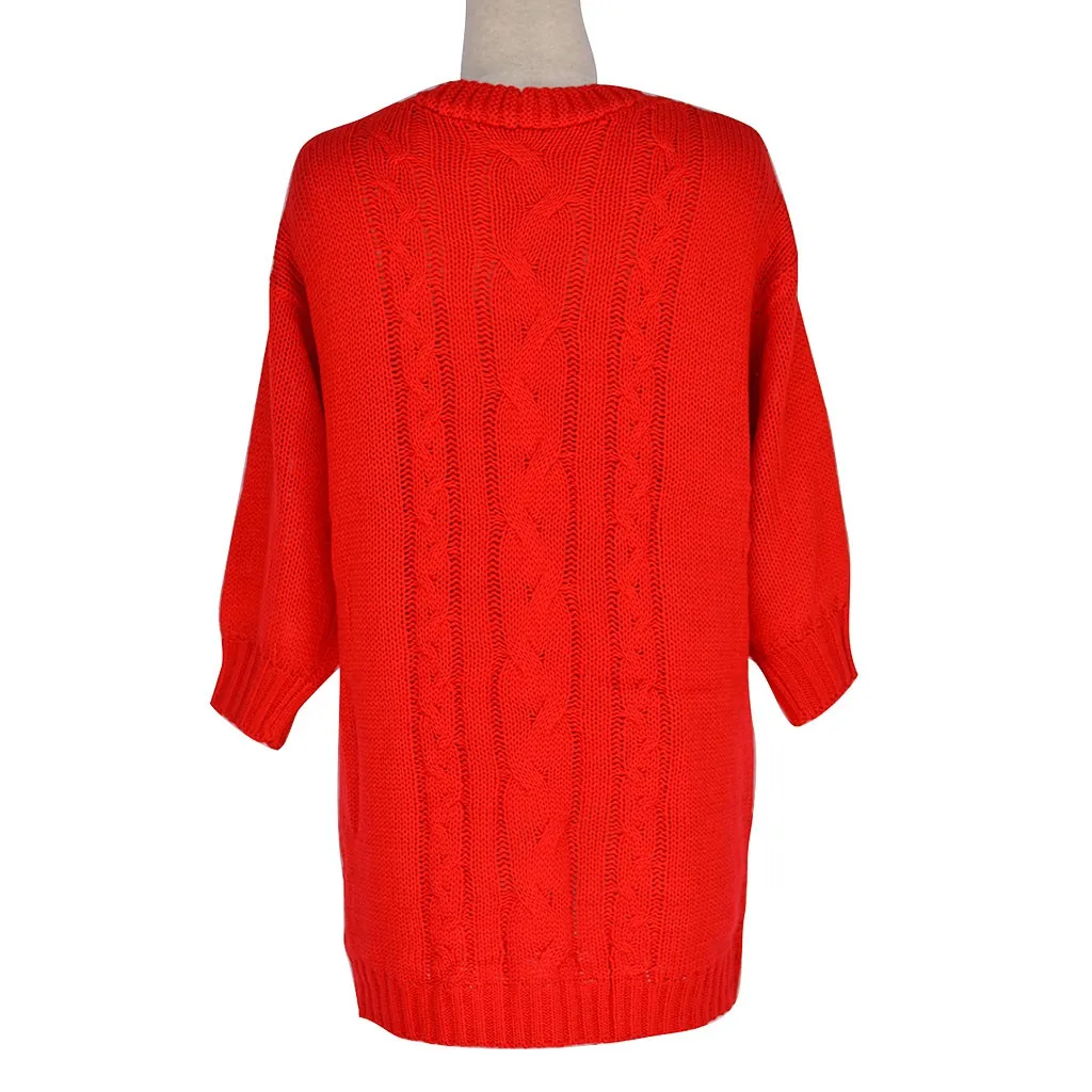 Dames vesten lange mouw женский сексуальный трикотажный свитер с карманом Camisole модный кардиган, свободное Пальто sueter mujer invierno# XB40