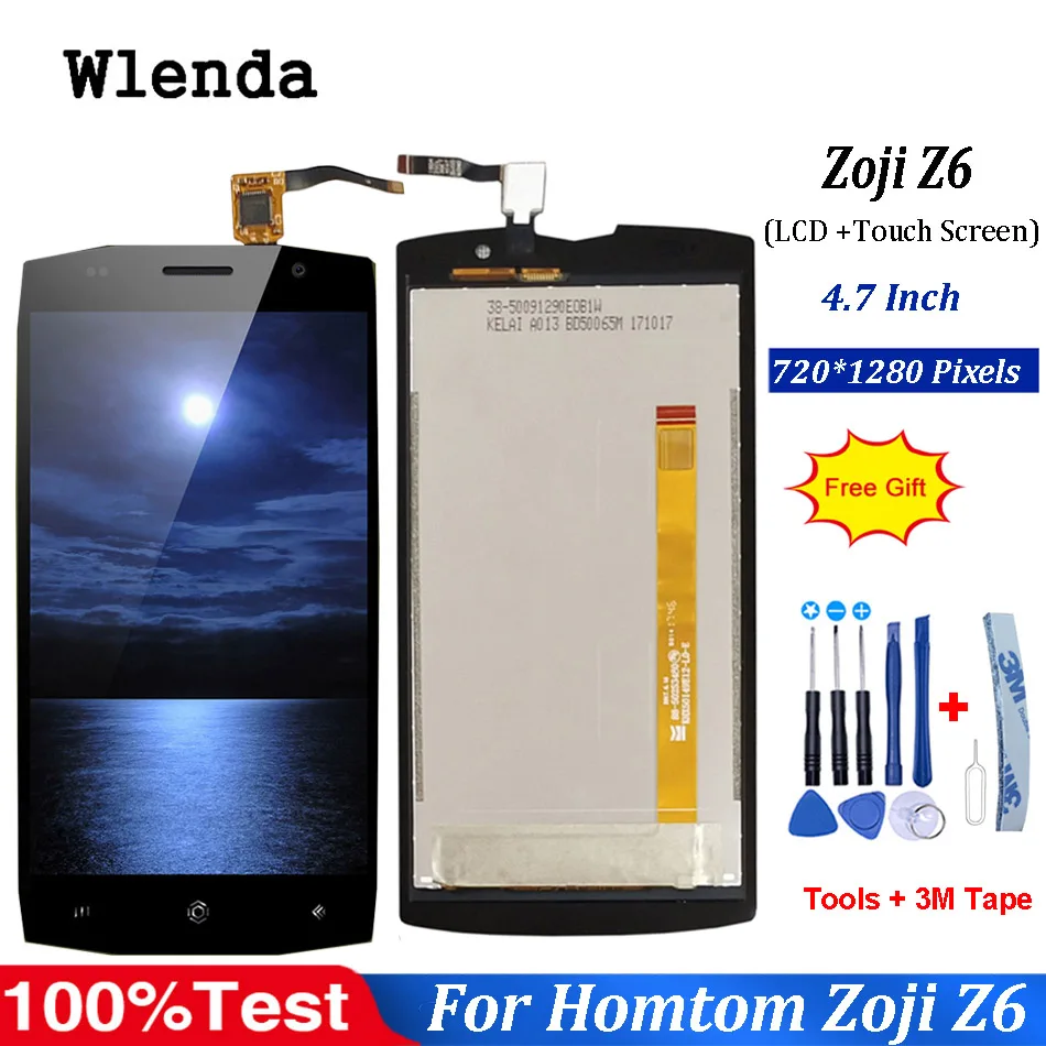 

4.7"inch For HOMTOM ZOJI Z6 LCD Display and Touch Screen Assembly Replacement + Free Tools