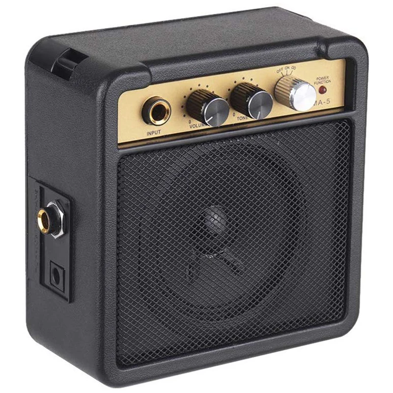 Electric Amplifier for Guitar Amp Speaker 5W with 6 35mm Input 1 4 Inch Headphone Output Supports Volume Tone Adjustment