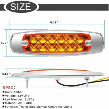

For Peterbilt Marker Light Clearance Truck Trailer W/ Screw Turn Signal