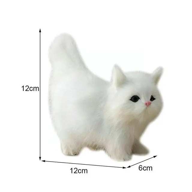 Simulation Cats Simulation Animal Model Plush Toy 1pc Toy Gifts For Children Cute Plush Cats Simulation R5V5 6