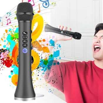 

Wireless Bluetooth Karaoke Microphone with one button to eliminate song function, Protable Handheld Microphone