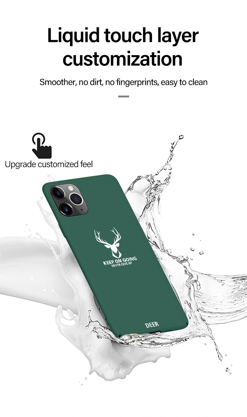 Ultra thin Christmas Deer Matte Hard PC Cute Colorful Frosted Cover Case For iPhone 12 Pro Max 2