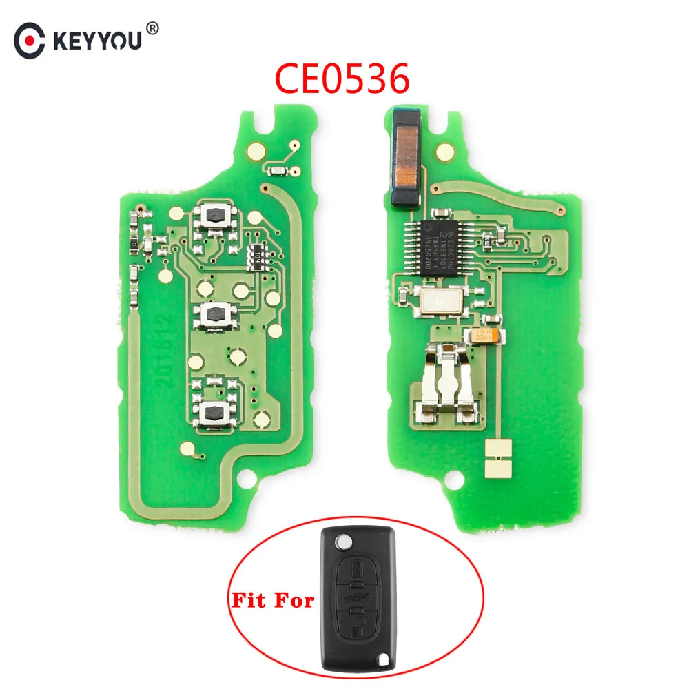 Электронная плата дистанционного ключа KEYYOU для PEUGEOT 207 208 307 308 408 Partner Citroen C2 C4 C5 Picasso