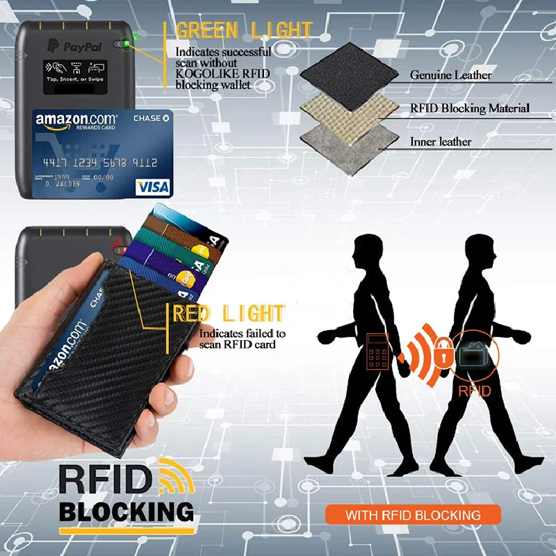 Men's Wallet With Air Tag Positioning Slot Ultra-Thin Portable Card Bag RFID Anti-Theft Credit Card Holder