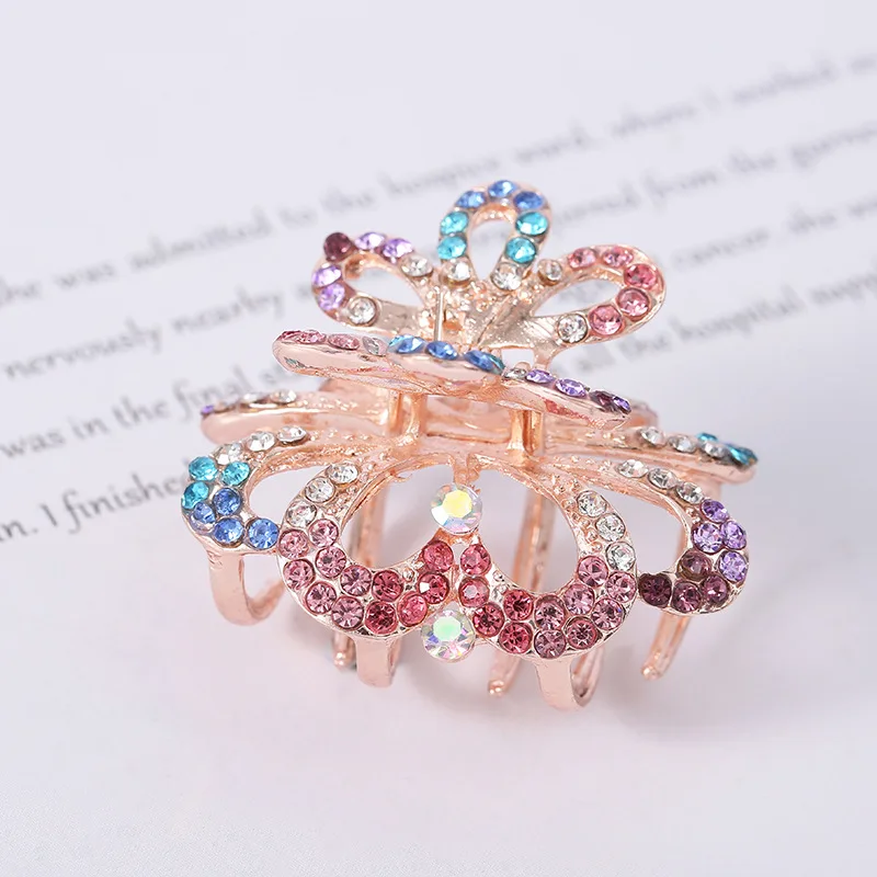 

Oriental Beauty Color Rhinestone Alloy 5CM Big Hairpin Grab Clip Fashion All-match Small Fresh Simple Hair Accessories A35