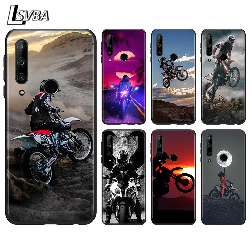 Спортивный чехол для телефона Moto Cross Huawei Honor 9A 9C 9S 9X 10 9 Lite 30 20 Pro 10i 8X 8 8A 7A 7C Черный |