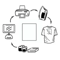 Lot de 50 papiers de transfert A4 pour t shirts, chemises à repasser sur presse à chaleur, à jet d'encre pour t shirts, tissus artisanaux, impression légère sur papier A4 D0T7 