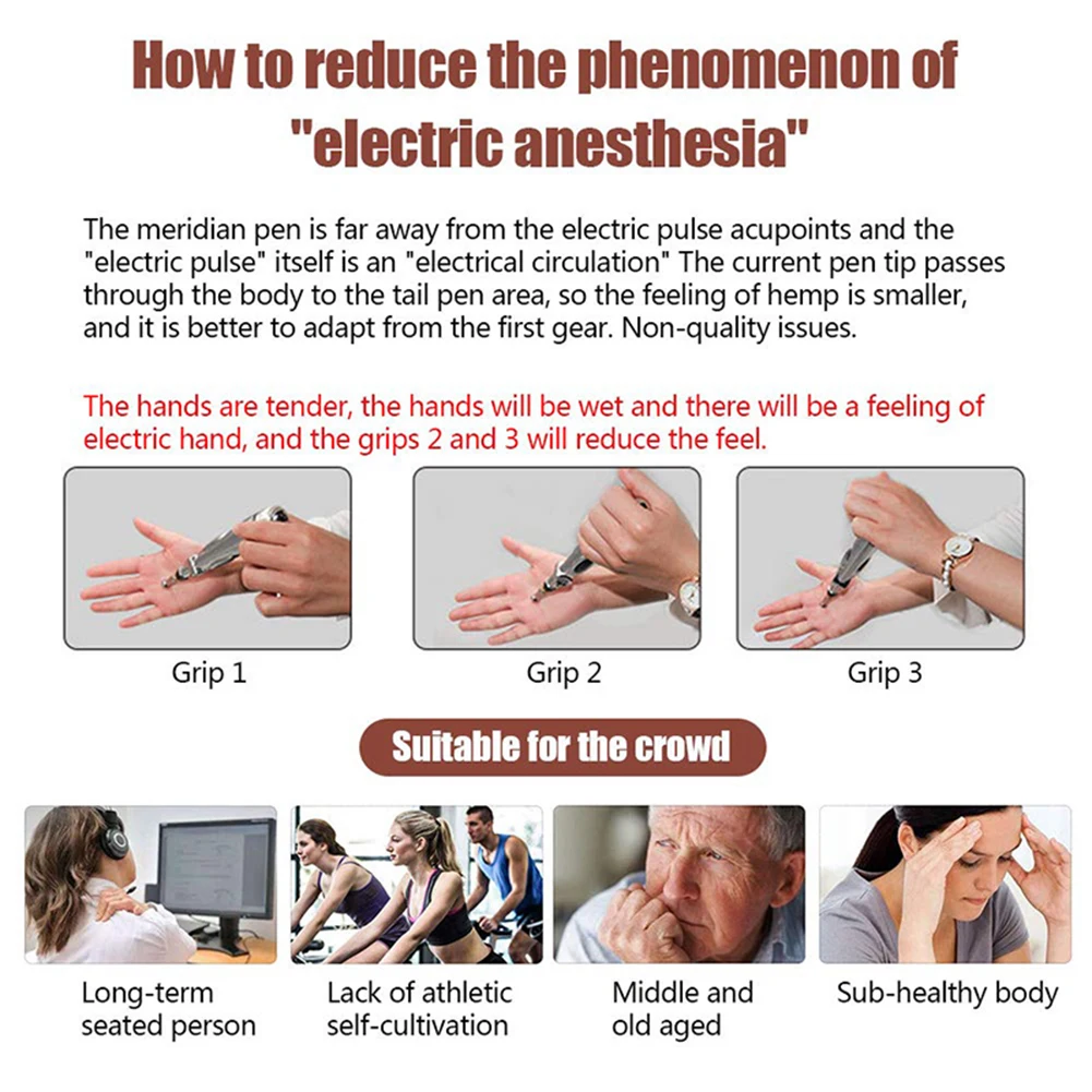 Электронная ручка для иглоукалывания, электрическая меридианская лазерная терапия, лечебная Массажная ручка меридиан, энергетическая ручка, облегчающая боль, инструменты, массажный инструмент
