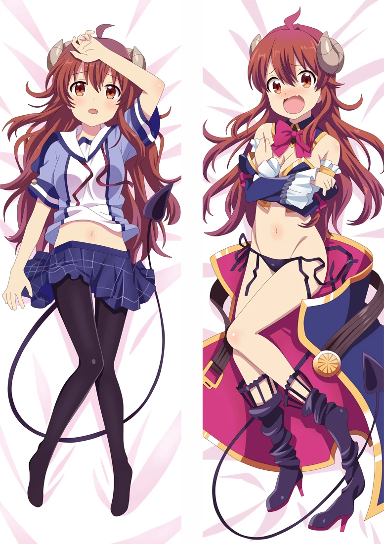 Аниме Machikado Mazoku Dakimakura, чехол с персонажами Yuuko Yoshida, чехол для подушки с изображением девушки-демона, прижимающейся к телу, чехол для подушки