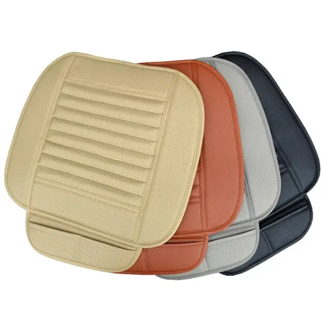 Breathable PU Leather Cushions Car Interior Seat Cover Cushion Pad for Auto Supplies Office Bamboo Charcoal Cushions Universal 2