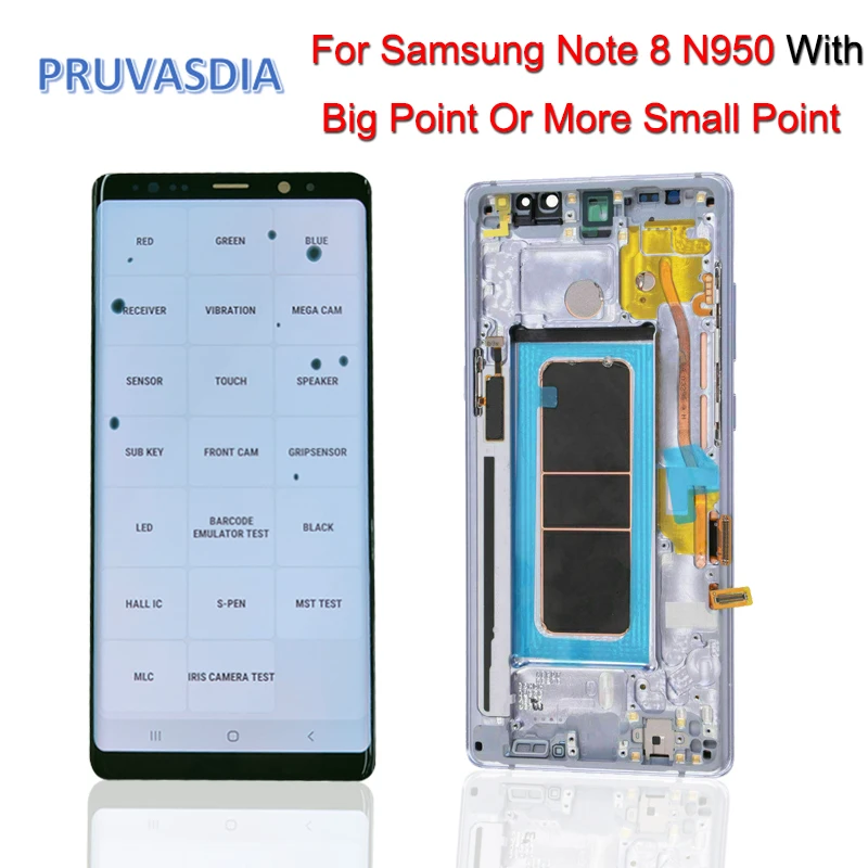 Original For Samsung Galaxy Note8 Lcd With Frame N950f N950u Touch