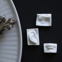 AOMU, Модные Акриловые абстрактные серьги в виде маски для лица, Геометрические Квадратные серьги в виде ушей, портретные серьги-гвоздики для женщин, ювелирные изделия