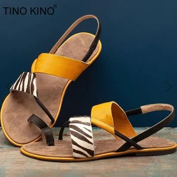 

Fashion Women's Casual Flat Clip Toe Sandals Soft Leather Ladies Slip On Woman Comfort Beach Summer Shoes Plus Size Comfortable