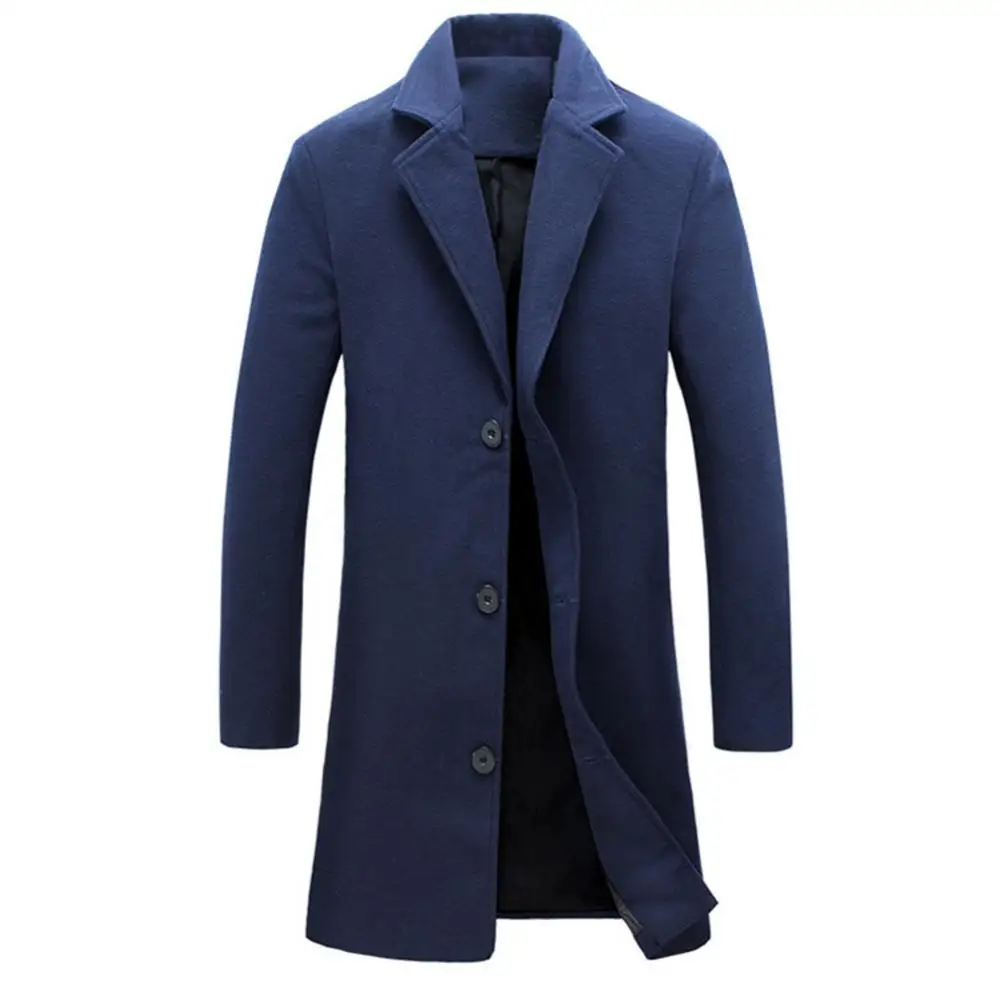 50%HOT2023 Men's Winter Cotton Coat Coat Lapel Solid Color Large Size Windbreaker Casual Business Men's Slim Windbreaker Jacket