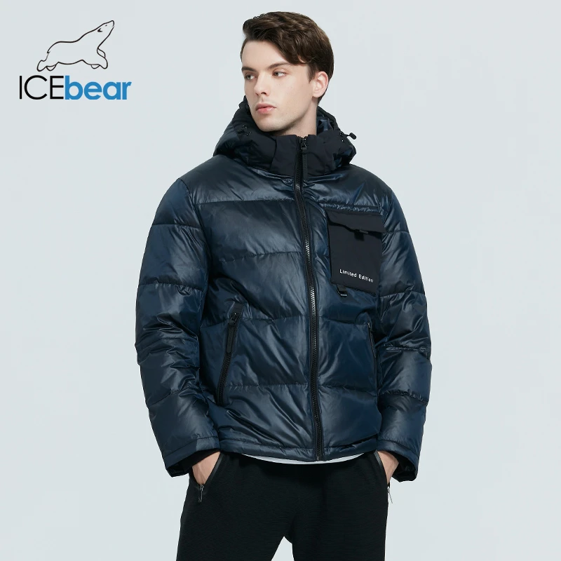 Зимняя мужская куртка ICEbear 2021 Высококачественная Мужская ветрозащитная и теплая