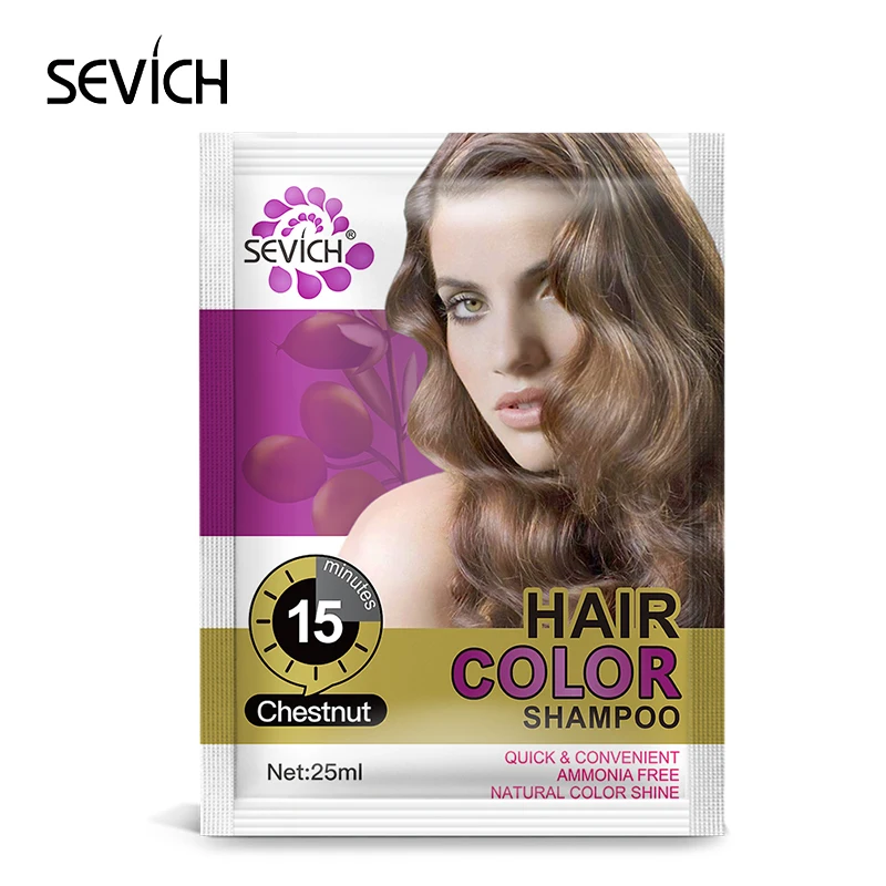 Sevich 5 шт./лот красящий шампунь для волос 5 цветов мгновенный цвет волос 5-15 мунит натуральный мягкий Блестящий быстрое окрашивание Уход за волосами