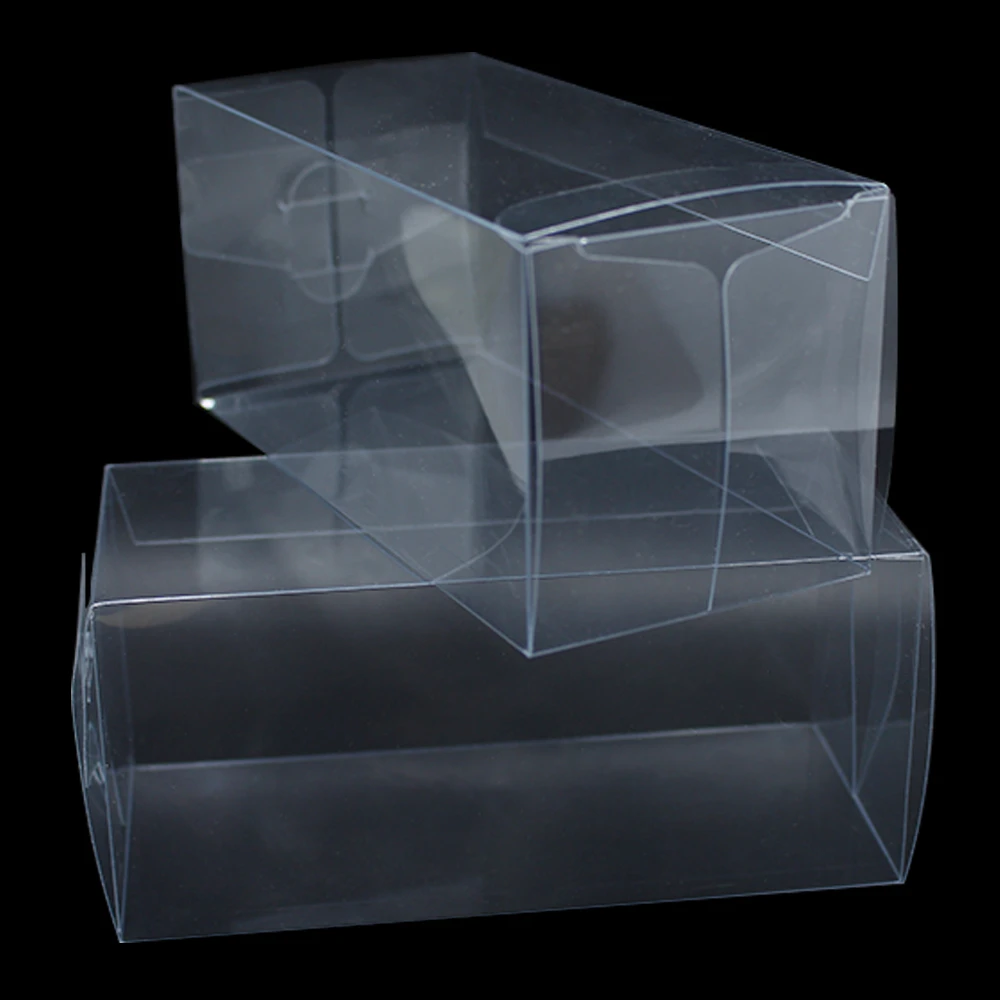 

DHL Square Transparent PVC Heat Shrink Wrap Box Candy Gift Packaging Box Clear PVC Shrink Film Waterproof Plush Toy Display Box