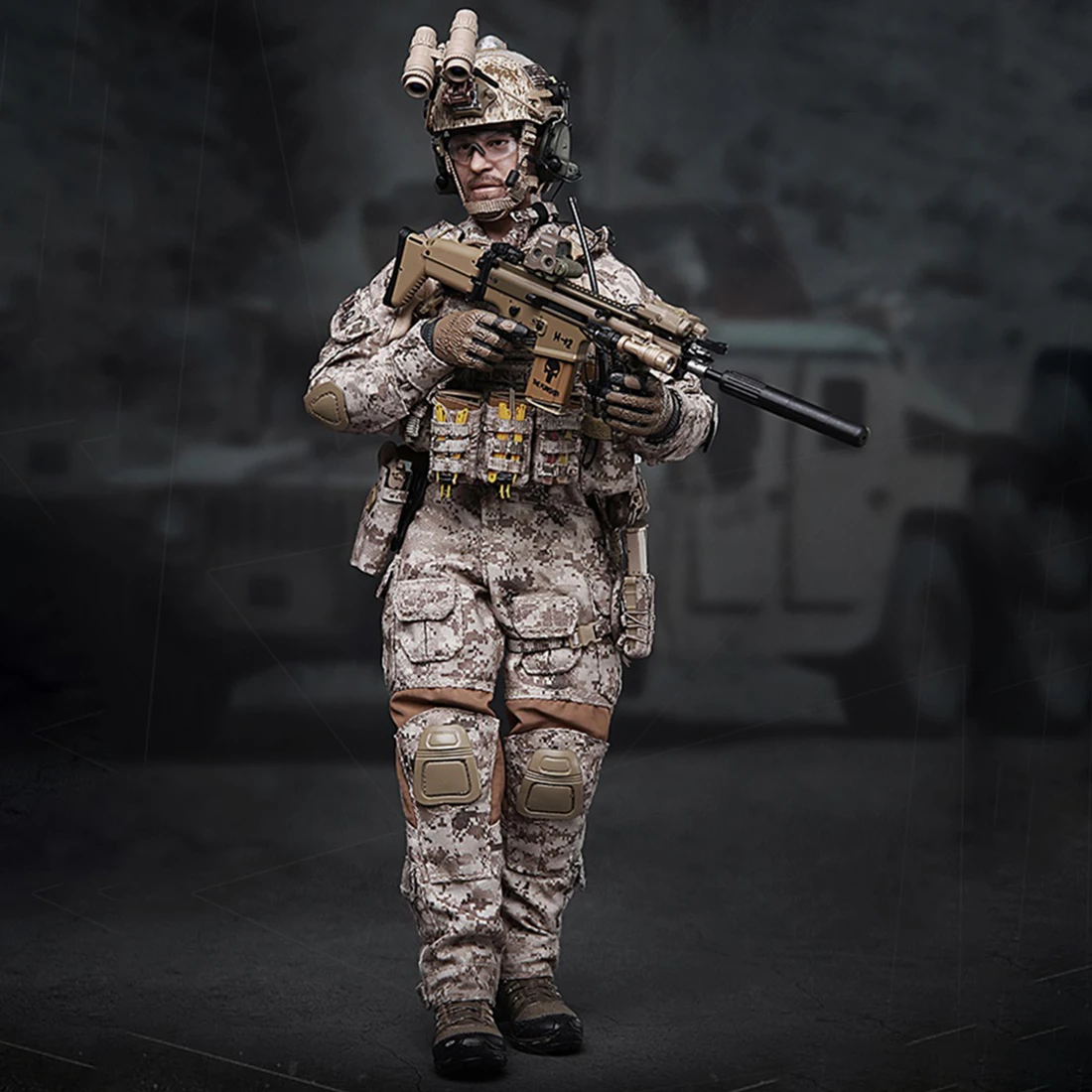 

MODIKER 1/6 30cm Soldier Model Realistic Headsculpt DIY Movable US Army Navy Seals Military Figure